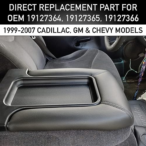 EcoAuto Center Console Lid Replacement Kit for 99-07 Silverado, Avalanche, Suburban, Sierra, Yukon - Replaces OEM 19127364, 19127365, 19127366 (Beige)