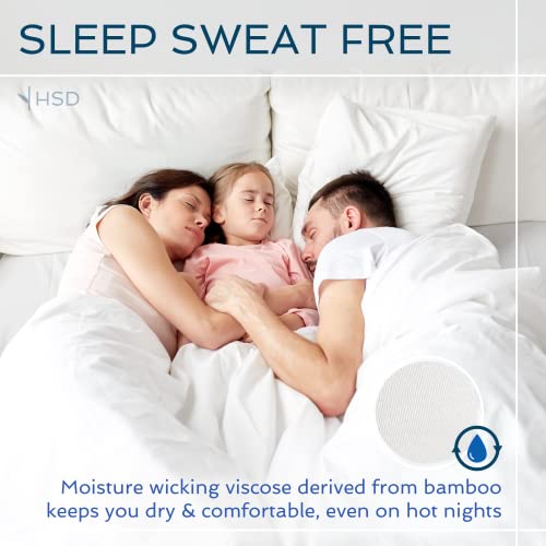 Hotel Sheets Direct 4 Piece Bed Sheet Set California King, 100% Viscose Derived from Bamboo Sheets Set with 2 Pillowcases, Cooling & Breathable Luxury Bedding, Moisture-Wicking & Silky Soft, Navy Blue