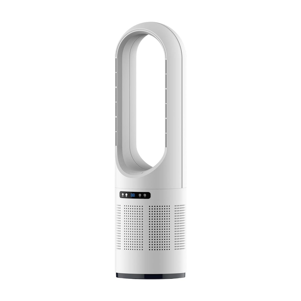 3 IN 1 Tower Fan, 31.5Inch Cooling & Heating Bladeless Fan, Floor Fan Combo 80° Oscillating with Remote, 8H Timer for Indoor, Bedroom, Home Office Room(White)