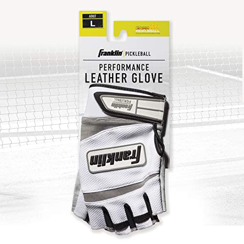 Franklin Sports Pickleball Gloves - Men's + Women's Adult Size Pickleball Gloves - Left Hand Glove for Pickleball + Racquetball - Pickleball Gear + Accessories - Lefty - White - Adult Extra Small