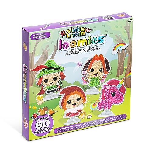 Rainbow Loom: Loomies Food Figurines - 4 Character Rubber Band Kit - Create 4 Food Themed Characters, DIY Craft Kit, Great for Parties, Kids Ages 7+