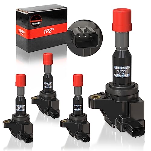 1PZ HE5-K81 Set of 4 Ignition Coil Pack Replacement for Honda Fit Hatchback 2007 2008 1.5L L4 UF581 5C1635 C1578 E1081 30520PWC003 610-50119 30520PWCS01 30520-PWC-S01 30520-PWC-003