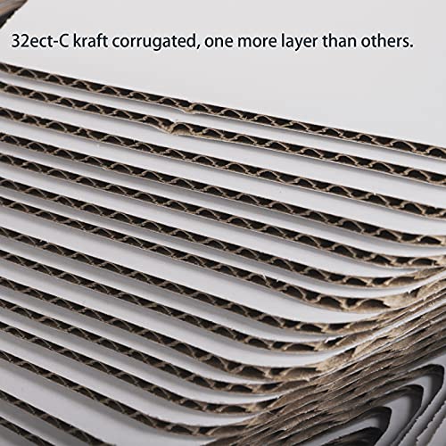 Cedilis 75 Pack Corrugated Mailer, 4x4x2 Inches Shipping Boxes, Small Cardboard Box for Shipping Mailing and Storing, Recyclable, Crush Proof, Oyster White