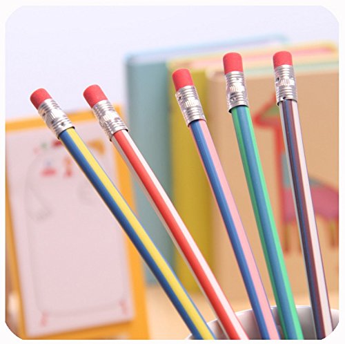 Haawooky 35 Pieces Flexible Soft Pencil Magic Bend Pencils for Kids Children School Fun Equipment