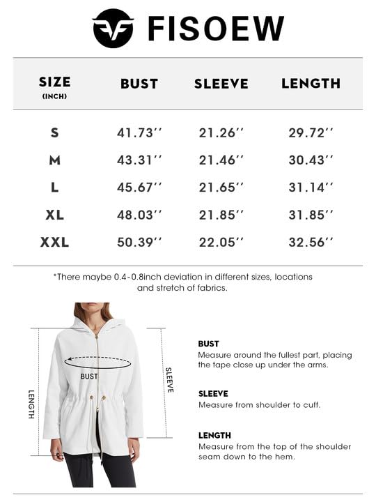 Fisoew Women's Zip Up Hoodie Sweatshirts Oversized Long Sleeve Casual Drawstring Waist Side Slit Tunic Tops (US, Alpha, Small, Regular, Regular, Black)