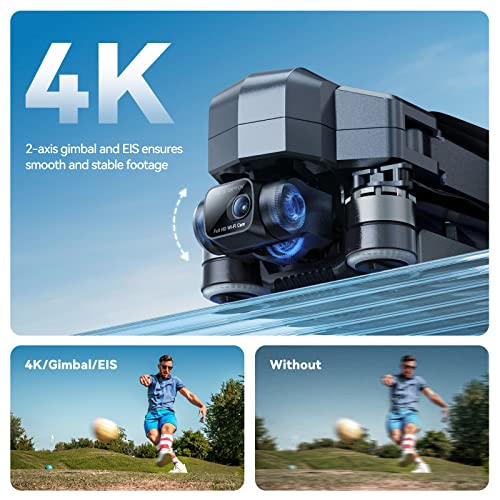 Ruko F11GIM2 Drones with Camera for Adults 4K, 64Mins Flight Time, 2-Axis Gimbal & EIS Anti-shake, 2Miles Video Digital Transmission, GPS Auto-return Professional Quadcopter, Level 6 Wind Resistance