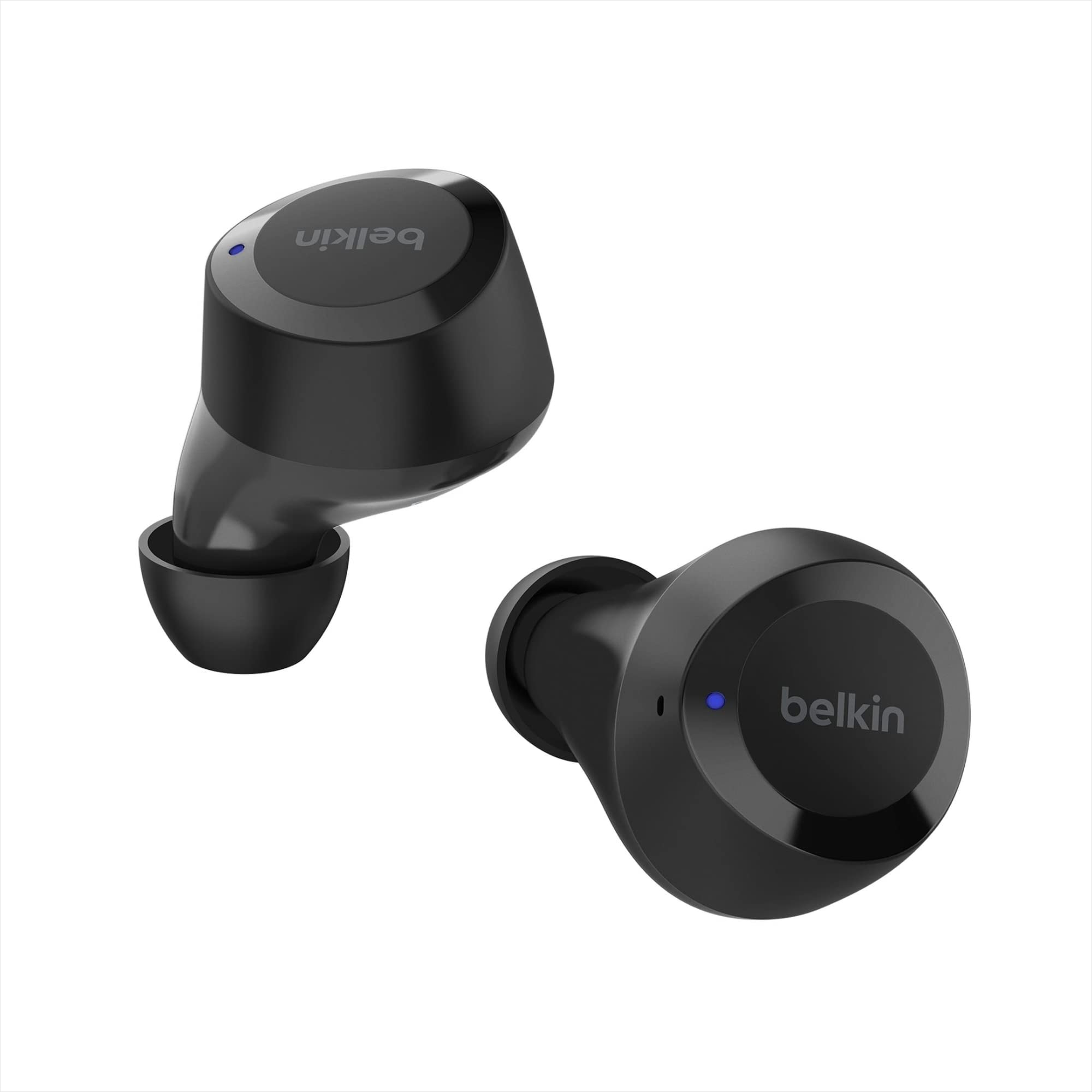 Belkin SOUNDFORM Bolt, True Wireless Earbuds, Wireless Charging, IPX5 Sweat and Water Resistant, USB-C, Up to 28 Hours of Battery Life, iPhone, Galaxy, Pixel and More - Black