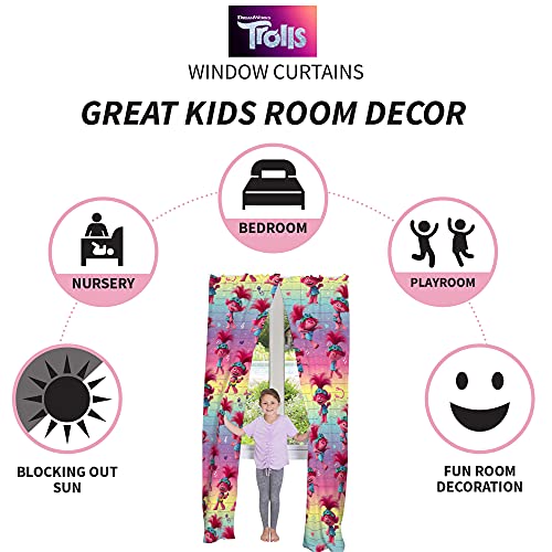 Franco Kids Room Window Curtains Drapes Set, 82 in x 63 in, Animal Crossing