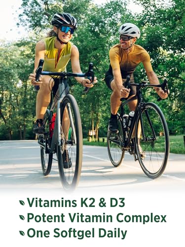 Vitamin K2 MK7 Complex | 100 mcg | 50 Softgels | with Vitamin D3 | Non-GMO & Gluten Free Supplement | by Nature's Truth