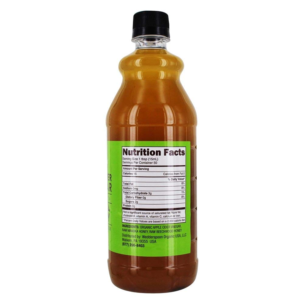 Wedderspoon Apple Cider Vinegar With Monofloral Manuka Honey & The Mother, 25 fl oz