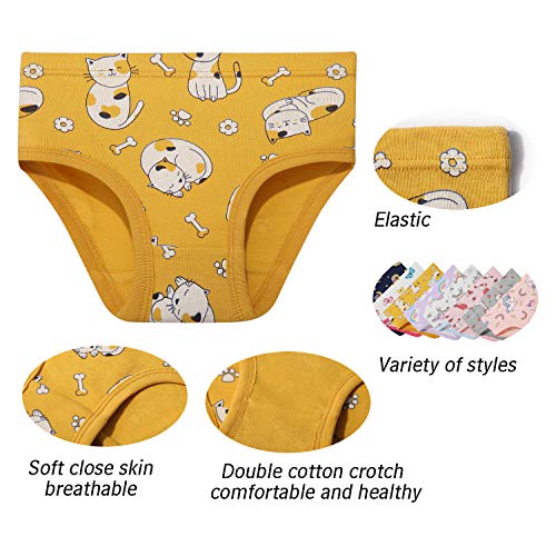 NEIYISHE Girls' Cotton Brief Breathable Toddler Panties Kids Assorted Underwears size 2-3T 4T 5T 6T 8T 10T 8-Pack 4 years