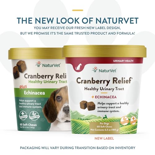 NaturVet – Cranberry Relief Plus Echinacea – Helps Support a Healthy Urinary Tract & Immune System – 60 Soft Chews