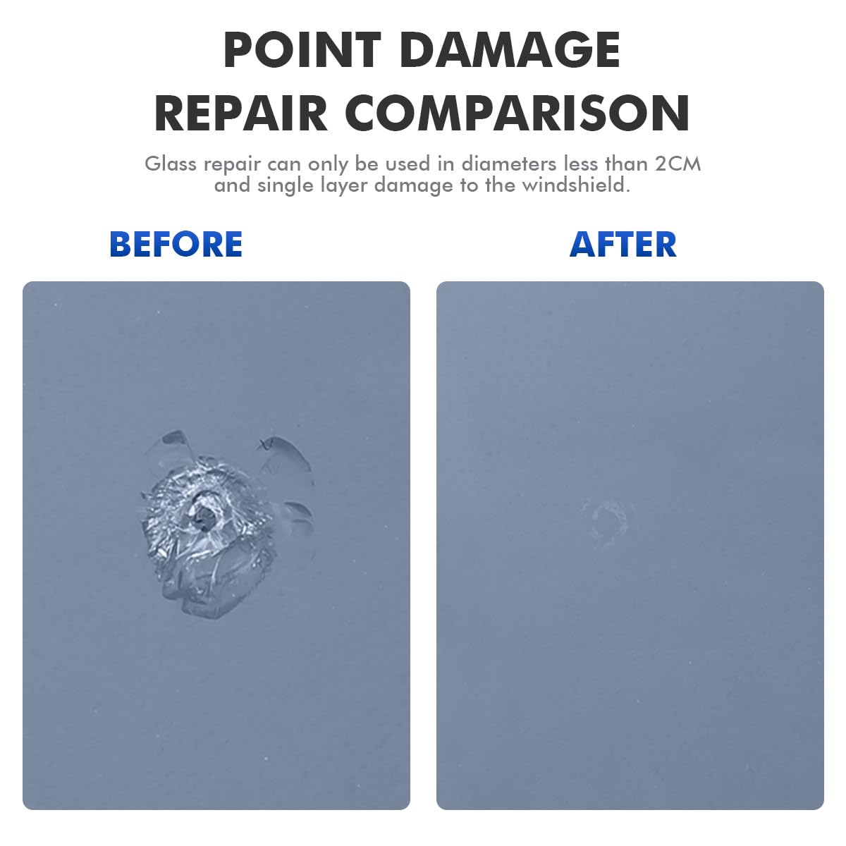 PHIXBEAR Windshield Repair Kit, 2025 New Package Windshield Crack Repair Kit with Pressure Syringes, Long-Lasting for Windshields, Windows, Mirrors, All Crack Types Windshield Chip Repair Kit