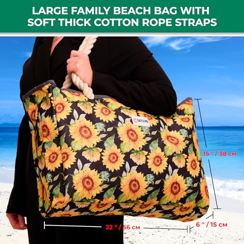 SHYLERO Beach Bag and Pool Bag. Has Airtight Pouch, Key Holder. Beach Tote is Zippered, Waterproof (IP64) - L22xH15xW6