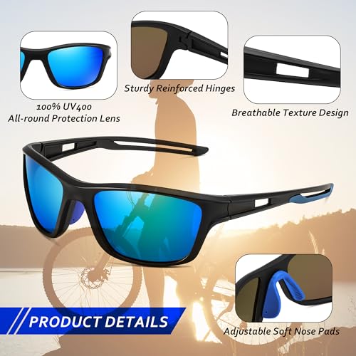 FEISEDY Sports Polarized Sunglasses For Men Women Cycling Driving Fishing Running UV400 Protection B0125