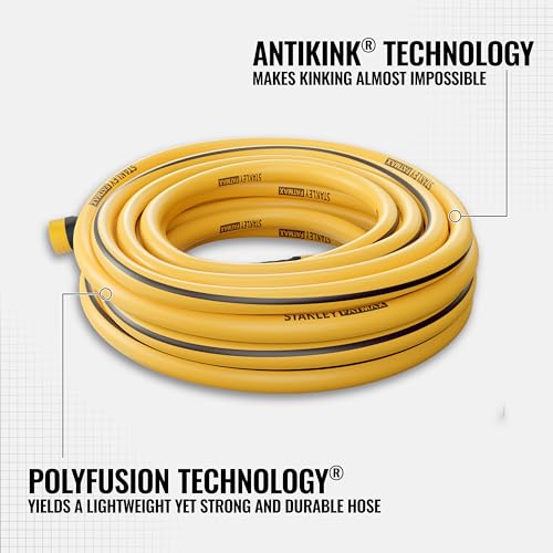 Stanley Fatmax Professional Grade Water Hose, 50' x 5/8", Yellow 500 PSI