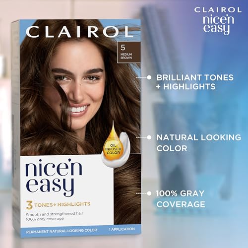 Clairol Nice'n Easy Permanent Hair Dye, 9 Light Blonde Hair Color, Pack of 3