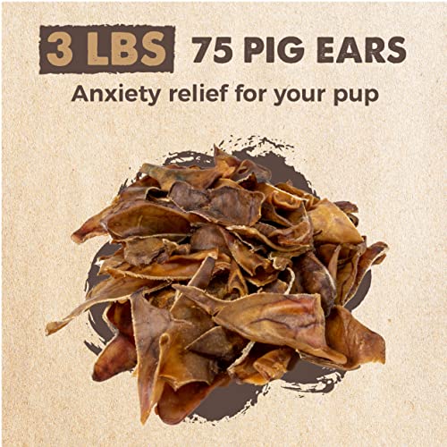 Mighty Paw Full Pig Ears for Dogs | All Natural Dog Treats. Single Ingredient Pig Ear Dog Treats. Better Than Rawhide Dog Snacks for Puppy and Large/Medium Dogs. Pigs Ears Dog Chews, Dog Pig Ears