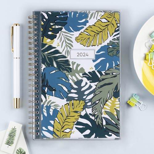 Blue Sky 2024 Weekly and Monthly Planner, January - December, 5" x 8", Clear Pocket Cover, Wirebound, Grenada (137275-24)