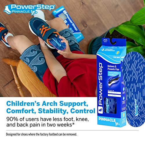 PowerStep Insoles,Pinnacle JuniorKids Pain Relief Shoe Insert, Maximum Cushioing Shoe Insert, For Kids Ages 2-11 /Youth 1