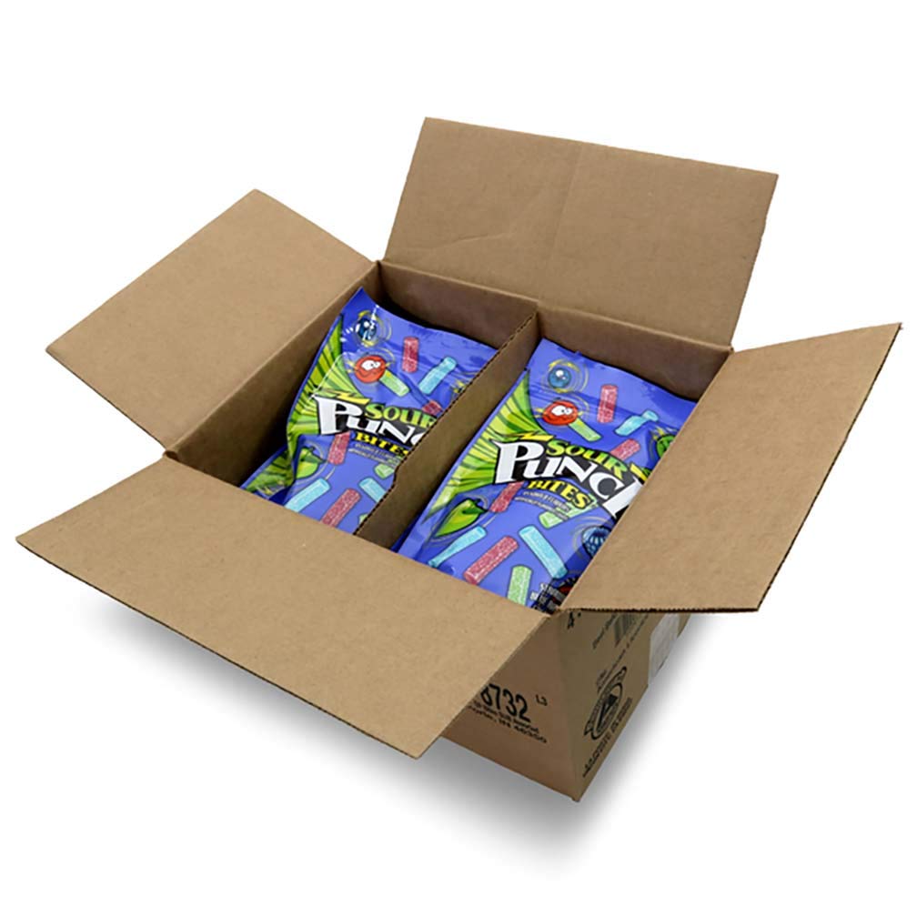 Sour Punch Bites, Blue Raspberry, Apple & Strawberry Flavors, Soft & Chewy Candy, 9oz Bag (12 Pack)
