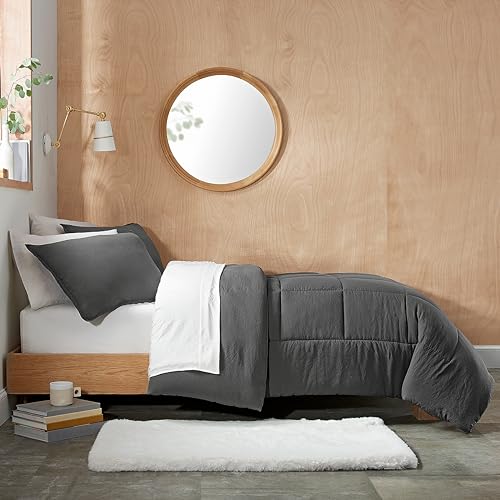 UGG 32543 Leonora Twin-Twin XL 2-Piece Comforter Set Ultra-Soft Luxury Bedding Comforter and One Pilllow Sham Cozy Comfortable Reversible Machine Washable Hotel Style Bedding Set, Twin, Navy