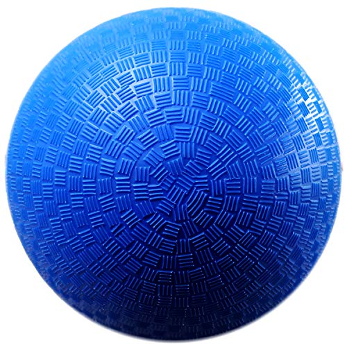 AppleRound 8.5-inch Dodgeball Playground Balls, Pack of 4 Balls with 1 Pump, Official Size for Dodge Ball, Handball, Camps and Schools (Blue)