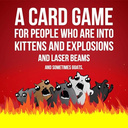 Exploding Kittens Original Edition - Hilarious Game for Family Game Night - Funny Card Games for Ages 7 and Up - 56 Cards - 2-5 Players - 15 Minutes of Play