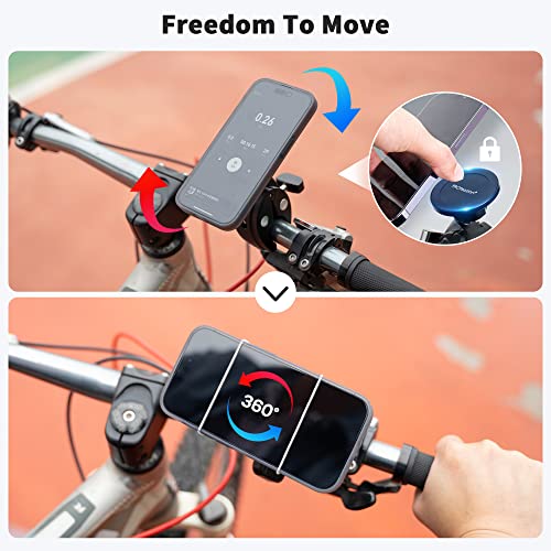 Phone Holder Mount Magnetic Accessories: Fitness Equipment Gym Motorcycle Handlebar, Exercise Bike, Treadmill, Stroller, Cart, for Magsafe iPhone 16 15 14 13 12 Plus Pro Max & All Phone Stand Clamp