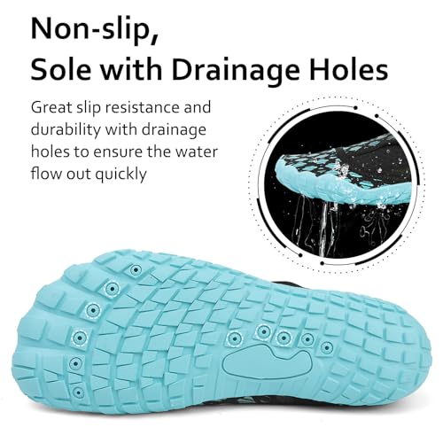 Water Shoes Mens Womens Quick-Dry Barefoot Swim Beach Pool Shoes Aqua Yoga Socks for Hiking Walking Diving Surf Outdoor Water Sports