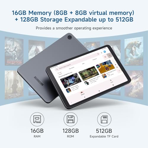 ALLDOCUBE iPlay50 Mini Pro NFE 8.4 inch Tablet,16GB(8+8) RAM 128GB ROM 512GB Expandable, Helio G99 Android Tablet with Widevine L1, 1920×1200 FHD+ Android 13 Tablet, 5MP/13MP 4G LTE GPS Bluetooth 5.2