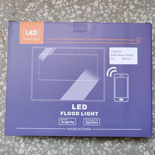 LED Flood Light Outdoor 800W Equivalent Bluetooth Smart Color Change Landscape Lighting DIY-Scene+RGB Colors+Warm White 2700K - APP & Group Control & Timing,IP66 Waterproof US 3-Plug Up Light 4Pack