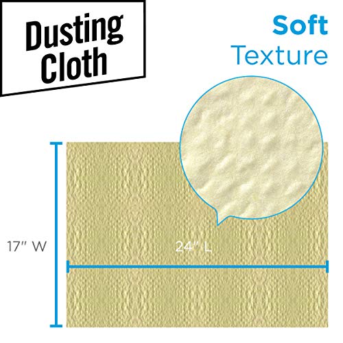 Brawny Yellow 1/8 Fold Disposable Dusting Cloth by GP PRO (Georgia-Pacific), 24" Length x 17" Width, 29616 (Case of 4 Packs, 50 Cloths per Pack)