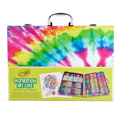 Crayola Inspiration Art Case Coloring Set - Space (140ct), Art Kit For Kids, Toys for Girls & Boys, Art Set, Holiday Gift for Kids [Amazon Exclusive]