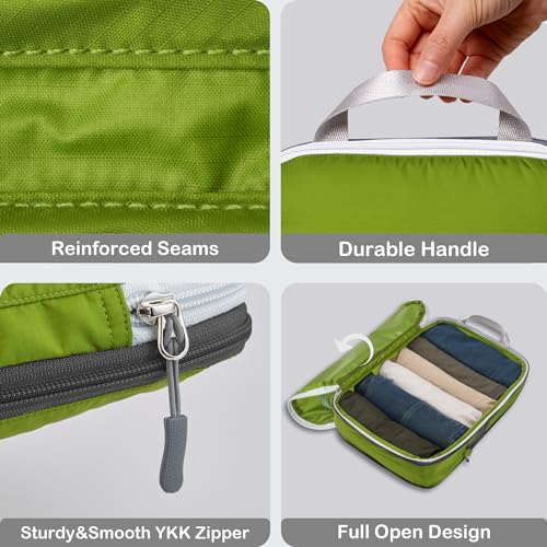 Cipway Compression Packing Cubes, Ultralight Luggage Organizer Bags, Travel Essentials for Carry on Suitcase (3 Piece,Green)