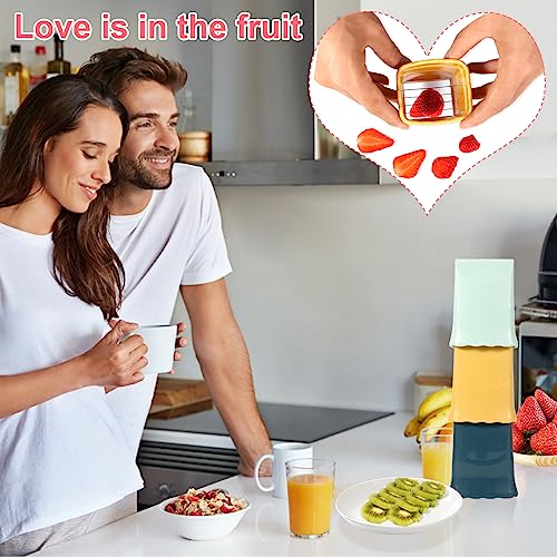 3 Pcs Cup Slicer with 3 Pcs Gap Cleaning Brushes Stainless Steel Strawberry Slicer Banana Slicer Fruit Slicer Fruit Cutters Multifunctional Soft Fruit and Vegetable Slice Fresh Platter Making