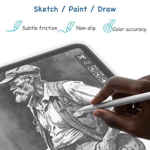 [2 PACK] Paperfeel Screen Protector Compatible with iPad Pro 12.9 Inch (2021&2020&2018),High Touch Sensitivity No Glare Scratch for iPad Pro 12.9 Matte Screen Protector, Compatible with Apple Pencil