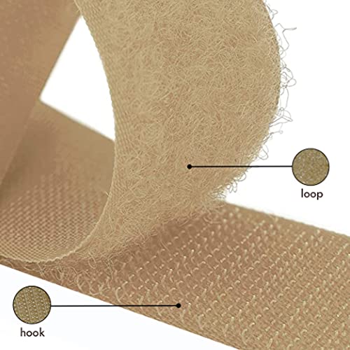 1 inch Wide Graphite Gray Hook and Loop Adhesive Tape 1 Yd Length Self Sticky Hook Loop Tape Heavy Duty Tan Fastener Adhesive Tape for Window Fixing Mosquito Net Carpets DIY Project Handmade