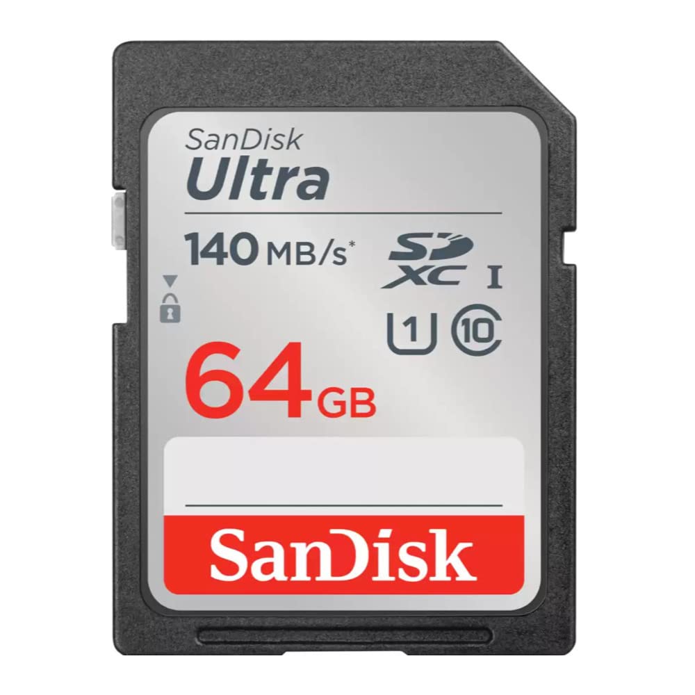 SanDisk 64GB Ultra Class 10 140 MB/s UHS-I SDXC Memory Card (5-Pack) Bundle with All-in-One High Speed Card Reader (6 Items)