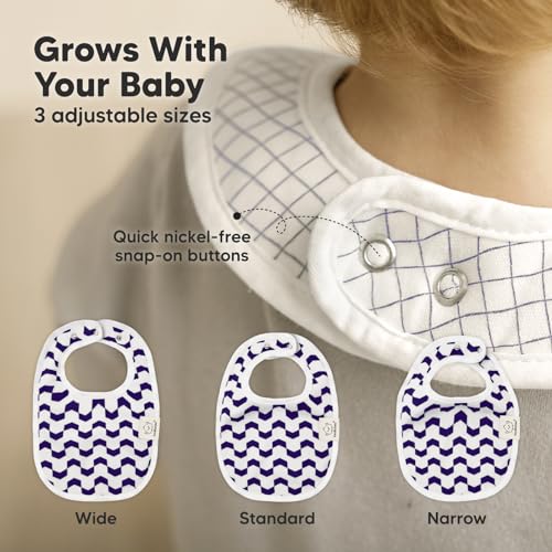 8-Pack Organic Baby Bibs for Boys, Girls - Soft Cotton Drooling and Teething Baby Bibs, Baby Girl Bibs, Baby Boy Bibs, Baby Drool Bibs for Baby Girl, Boy, Newborn Infant Bibs(Icelandic)