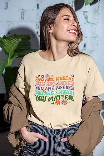 You Matter Shirt Women Teacher Inspirational Tee Top Mental Health Awareness Shirt Black-a