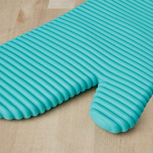 KitchenAid Ribbed Soft Silicone Oven Mitt 2-Pack Set, Mathca, 7.5"x13"