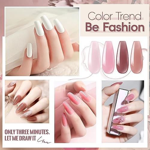 JEWHITENY 14 Colors Poly Gel Nail Kit 27 Colors Gel Nail Polish Kit With U V Light All In One Nail Art Starter Kit Suitable For All Seasons