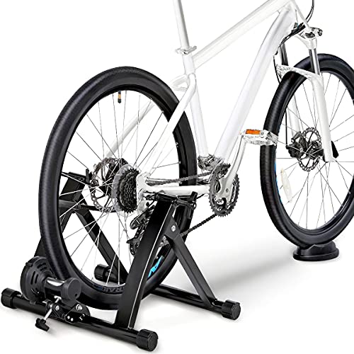 Yaheetech Bike Trainer Stationary Bike Stand Magnetic Bike Trainer Stand for Indoor Riding Premium Steel Bicycle Trainer Accessories Fits for 26in-28in, 700C Wheels