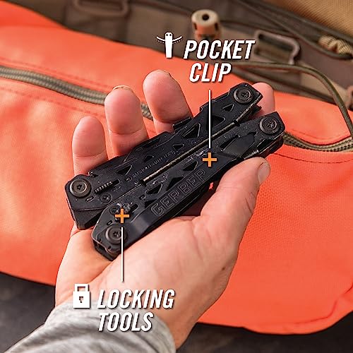 Gerber Gear Suspension-NXT EDC Multitool 15-in-1 Pocket Knife, Needle Nose Pliers and Wire Stripper for Camping and Survival, Black