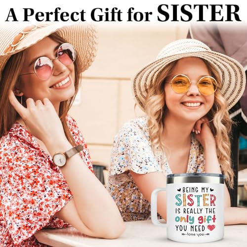 Christmas Gifts for Sister - Sister Christmas Gifts - Birthday Gifts for Sister, Sister Birthday Gifts for Women, Sister Gifts for Women, Sister Birthday, Funny Sister Gifts - Best Sister Mug 14Oz