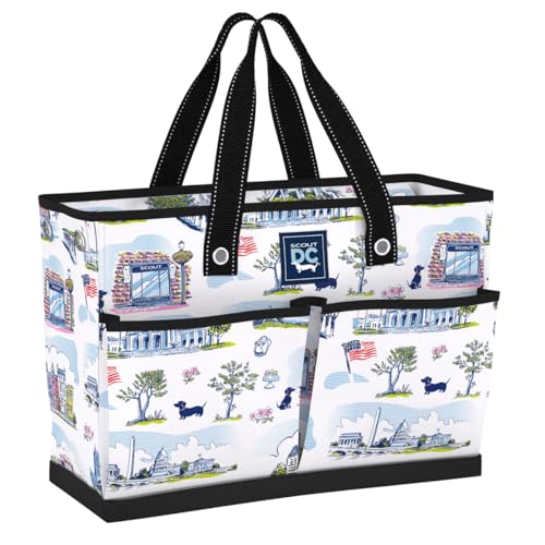 SCOUT BJ Bag - Large, Utility Tote Bag for Women, Nurses, Teachers and Moms with Zipper & 4 Exterior Pockets for Organizing.