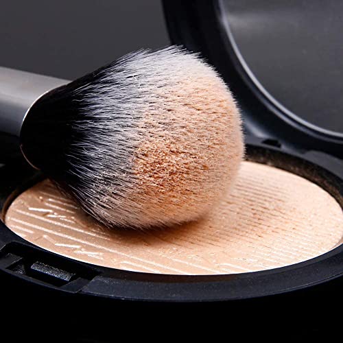 DUcare Makeup Brushes 3Pcs Foundation Contour Bronzer Brush,Concealer Brush,Blusher Powder Brush, Face Kabuki Travel Buffing Stippling Liquid Blending Makeup brush set Black