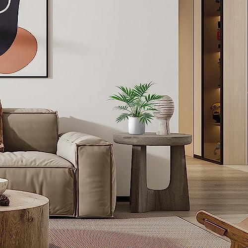 BESAMENATURE Artificial Palm Tree Plant, Potted Artificial Plant for Home Office Decoration, 12" Tall, Ships in White Ceramic Planter