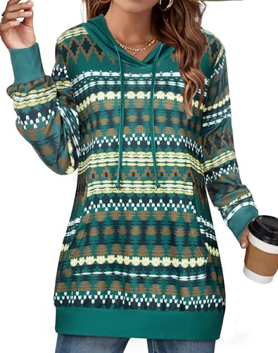Miusey Drawstring Hoodie Women, Female Casual Loose Fit Fall Sweatshirts Solid Color Tops Lightweight Pullover Business Office Work Wear Basic Layering Clothing Casual Royal Blue L